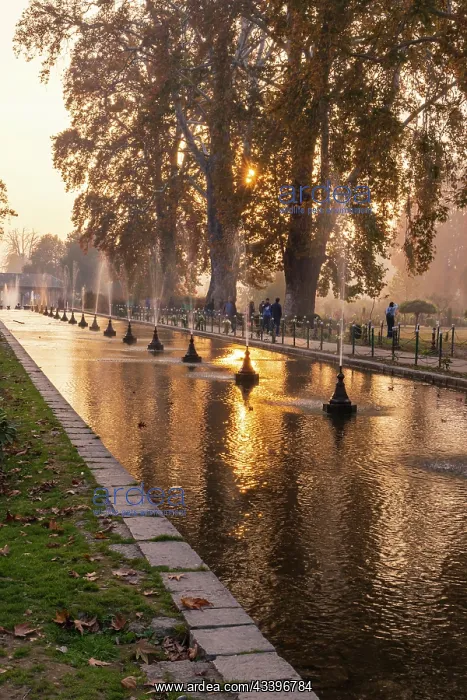 : Srinagar, Jammu and Kashmir, India. Decorative fountain : Srinagar, Jammu and Kashmir, India. Decorative fountain