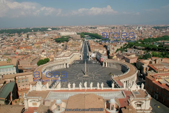 : St Peter's square at the Vatican. Built : St Peter's square at the Vatican. Built
