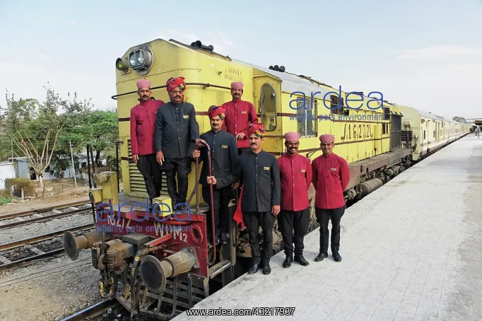 : Staff members for the Palace on Wheels train : Staff members for the Palace on Wheels train
