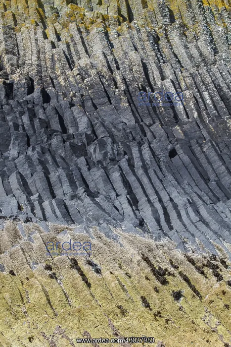 : Staffa Island, volcanic island formed of basaltic : Staffa Island, volcanic island formed of basaltic