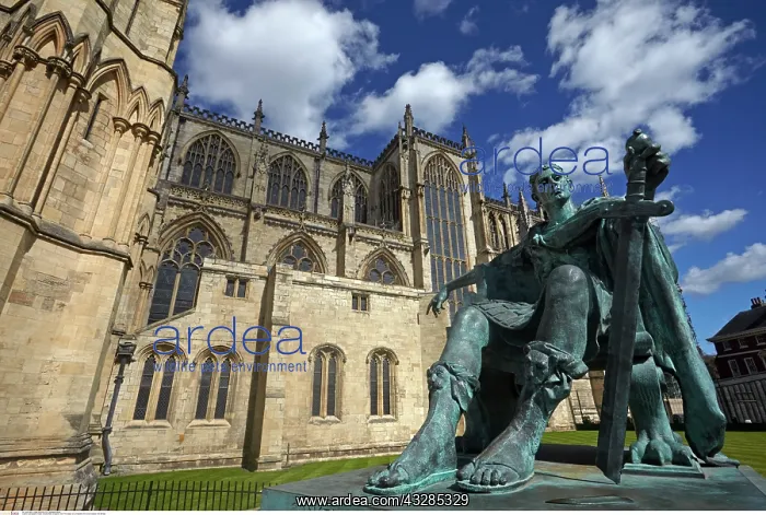 : The statue of Constantine the Great outside York : The statue of Constantine the Great outside York