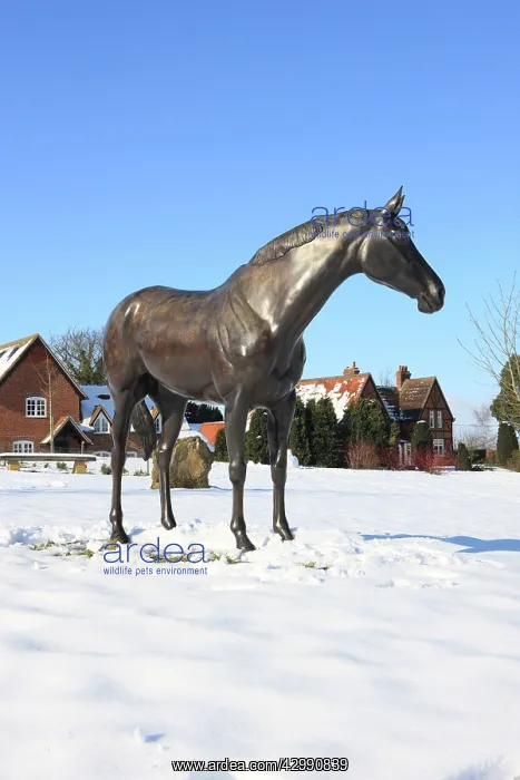 : A statue on the Village Green, in memory of the racehorse Be : A statue on the Village Green, in memory of the racehorse Be