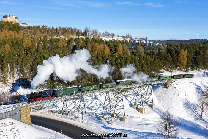 : Steam train of the Fichtelbergbahn railway Steam : Steam train of the Fichtelbergbahn railway Steam