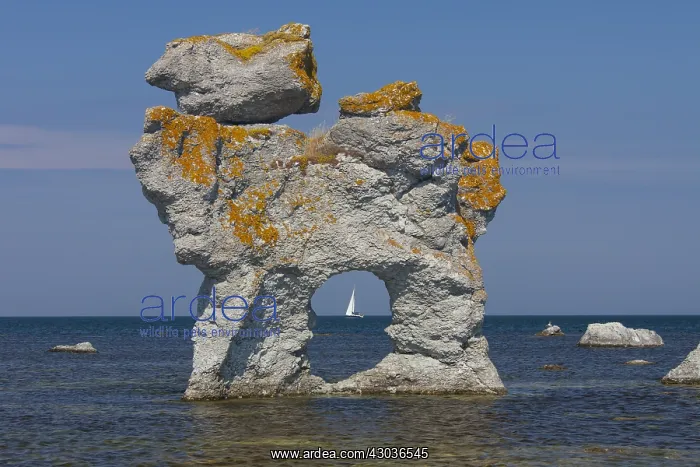  : Stone column Gamle Hamn - Faroe island - Gotland, Sweden