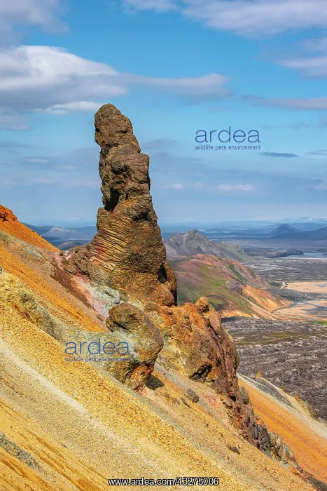 : Stone formation, Landscape near Landmannalaugar : Stone formation, Landscape near Landmannalaugar