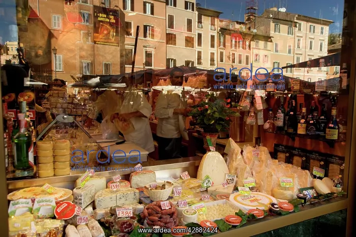 : Street scene with delicatessen : Street scene with delicatessen
