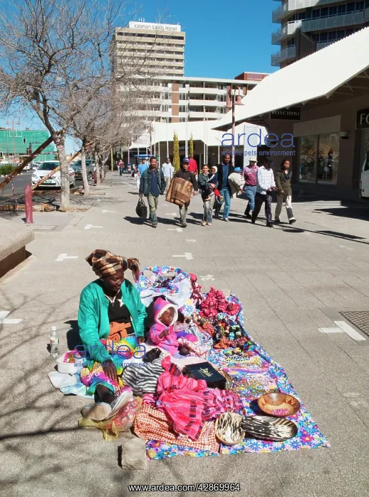 : Street vendor in the Independence Avenue, the main : Street vendor in the Independence Avenue, the main