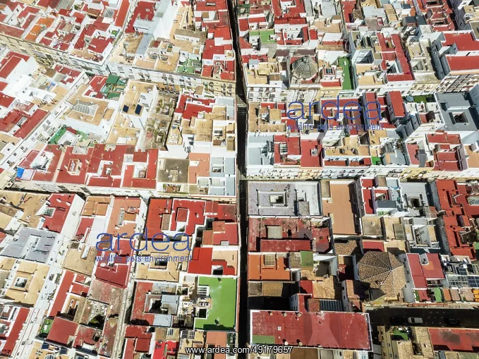  : Streets and rooftops in the town of Cádiz