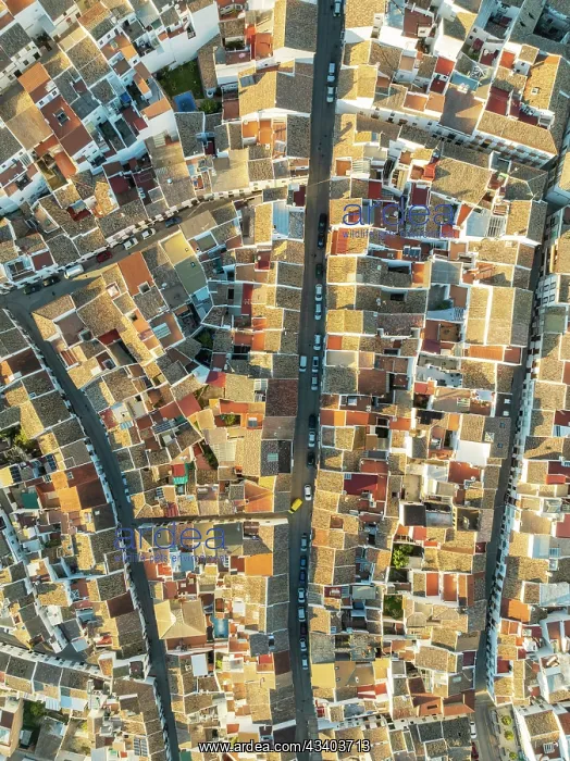 : Streets and rooftops in the White Town of Olvera : Streets and rooftops in the White Town of Olvera