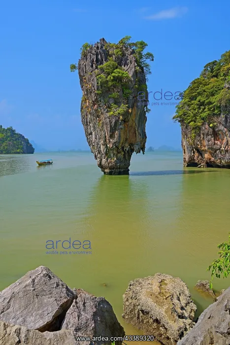 : Striking rock formation on Khao Phing Kan Island : Striking rock formation on Khao Phing Kan Island