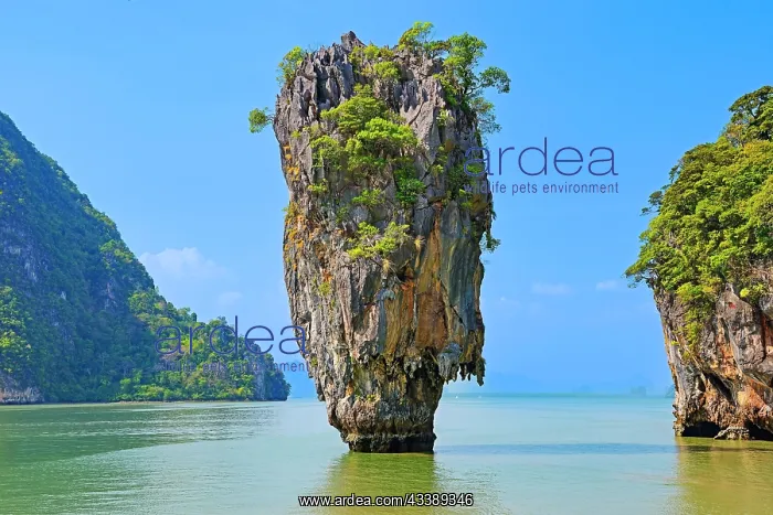 : Striking rock formation on Khao Phing Kan Island : Striking rock formation on Khao Phing Kan Island