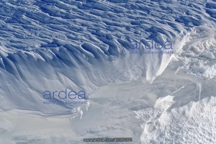 : Structured snow cornices in an ice and snow landscape : Structured snow cornices in an ice and snow landscape