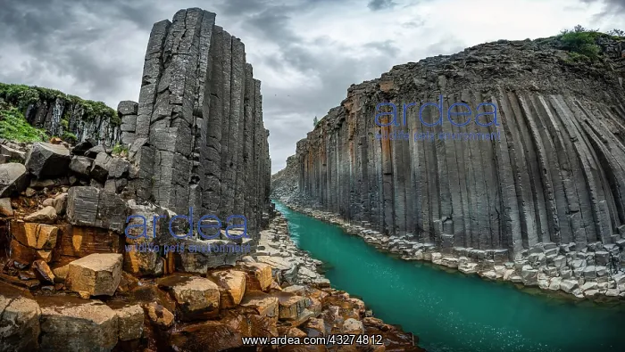 : Studlagil Canyon, basalt columns, Egilsstadir, Iceland : Studlagil Canyon, basalt columns, Egilsstadir, Iceland