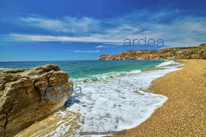 : Sunny summer day on pebble and sandy beach Paleochori b : Sunny summer day on pebble and sandy beach Paleochori b