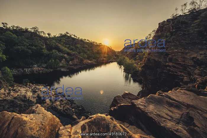 : Sunrise Edith Falls in northern Australia : Sunrise Edith Falls in northern Australia