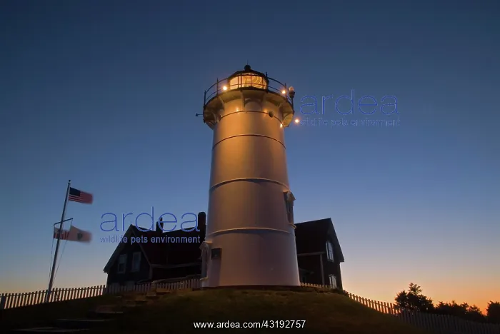: Sunrise behind Nobska Lighthouse near Woods Hole : Sunrise behind Nobska Lighthouse near Woods Hole