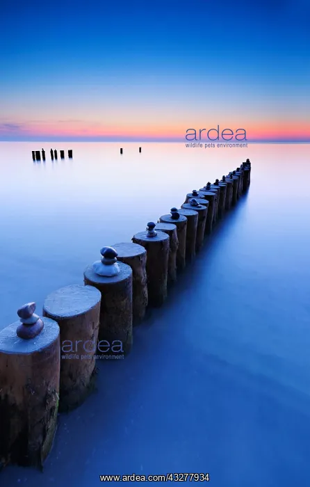 : Sunset at the Baltic Sea, cairns on groyne, Weststrand : Sunset at the Baltic Sea, cairns on groyne, Weststrand