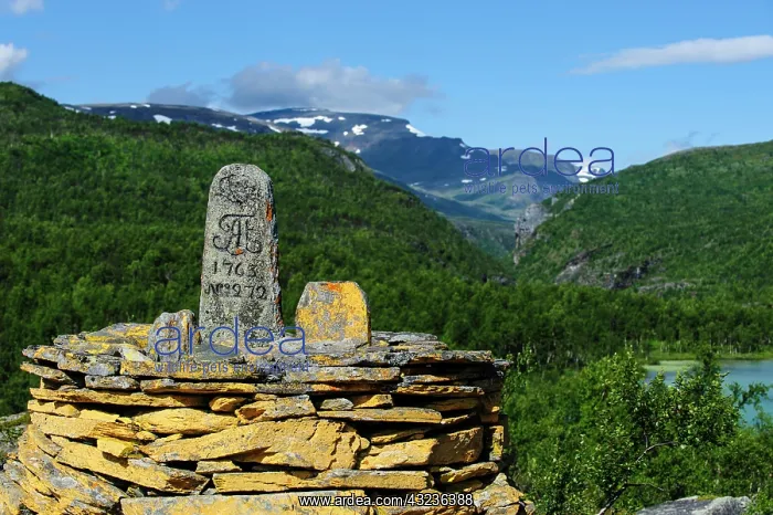 : Sweden, Norrbotten. Border marker No. 272 : Sweden, Norrbotten. Border marker No. 272