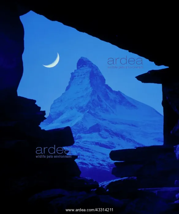  : Swiss Alps, Matterhorn seen from Findeln, crescent