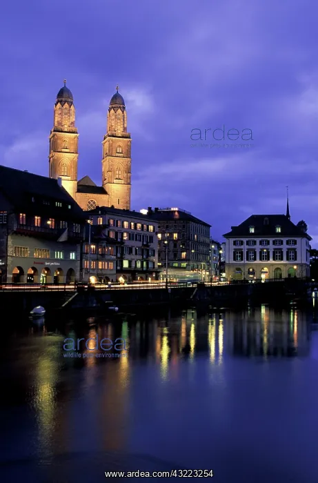 : Switzerland, Zurich. Grossmunster Cathedral : Switzerland, Zurich. Grossmunster Cathedral