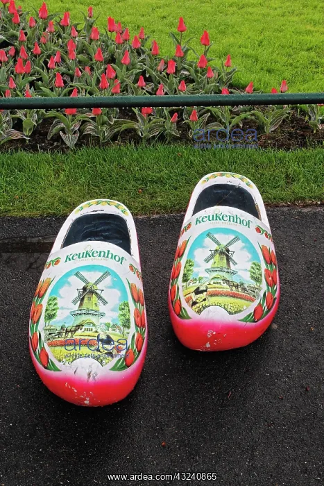 : Symbolic painted wooden shoe, Keukenhof : Symbolic painted wooden shoe, Keukenhof