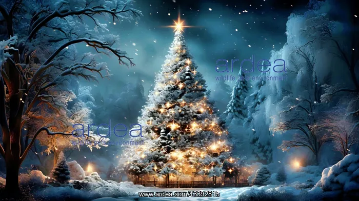 : Symbolic photo for Christmas, Large, decorated and : Symbolic photo for Christmas, Large, decorated and