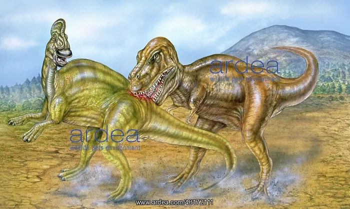 : T. rex attack scene : T. rex attack scene