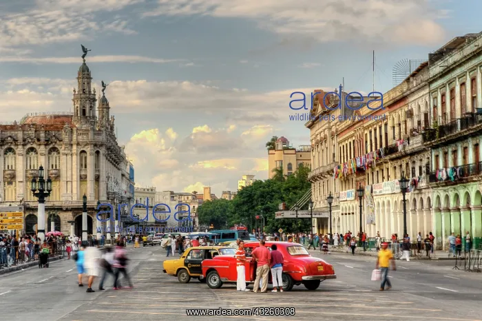 : Taxi near capital building, Havana, Cuba : Taxi near capital building, Havana, Cuba