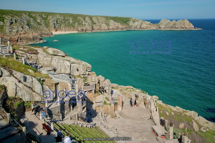 : Terraced seating at the Minack Theatre - carved : Terraced seating at the Minack Theatre - carved
