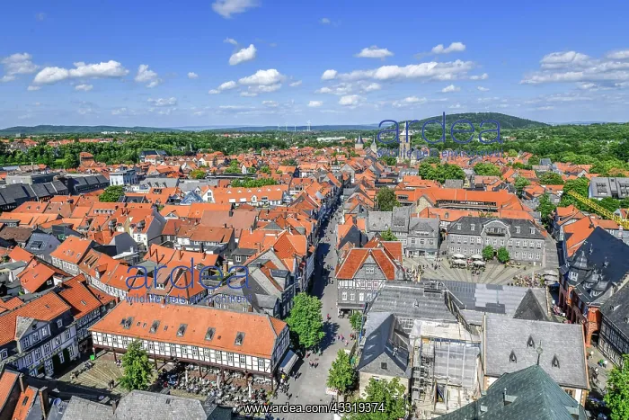 : Total Old Town, Goslar, Lower Saxony, Germany, Europe : Total Old Town, Goslar, Lower Saxony, Germany, Europe