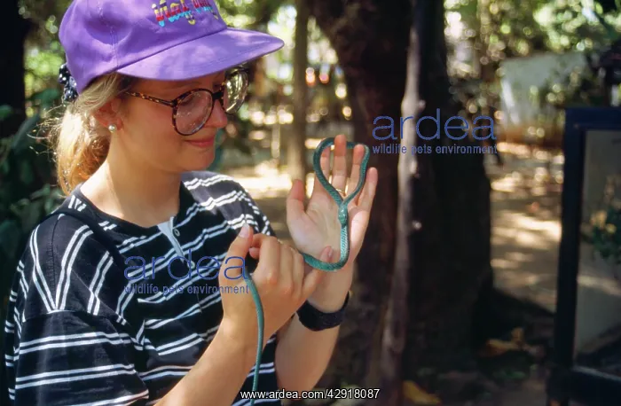 : Tourist - with snake : Tourist - with snake