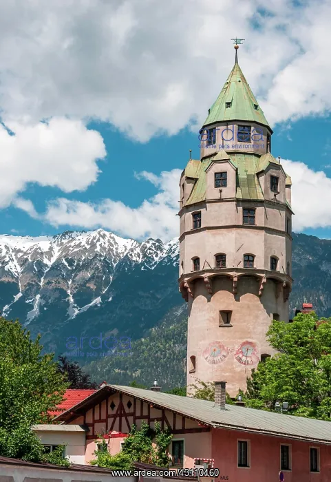 : Tower of Hasegg Castle, Hall in Tyrol, Tyrol, Austria : Tower of Hasegg Castle, Hall in Tyrol, Tyrol, Austria