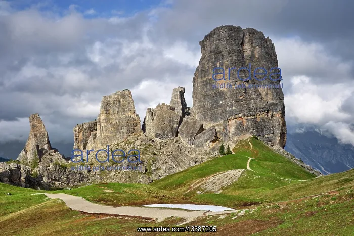 : Five Towers in the Evening Light, Cinque Torri : Five Towers in the Evening Light, Cinque Torri