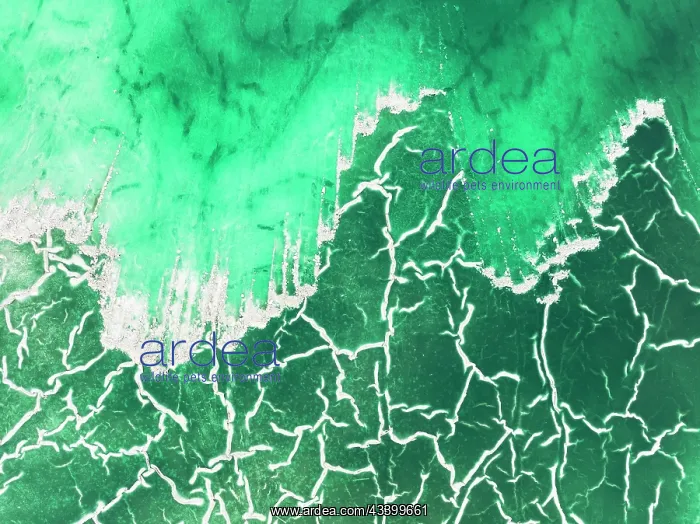 : Detail of a toxic phosphogypsum waste pond in the : Detail of a toxic phosphogypsum waste pond in the