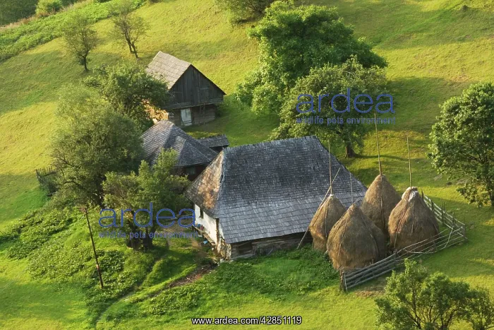 : Traditional old farm in the Piatra Craiulu Mountains : Traditional old farm in the Piatra Craiulu Mountains