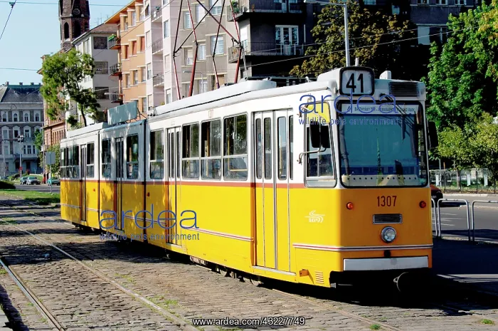 : Tram. Budapest, Hungary : Tram. Budapest, Hungary