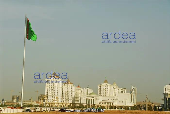 : Turkmenistan, Ashgabat, view of a green : Turkmenistan, Ashgabat, view of a green