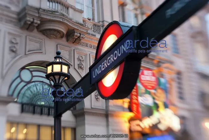 : Underground sign, Piccadilly Circus, London, UK : Underground sign, Piccadilly Circus, London, UK