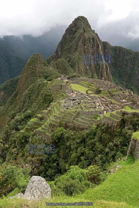 : The UNESCO World Heritage Site Machu Picchu in Peru : The UNESCO World Heritage Site Machu Picchu in Peru