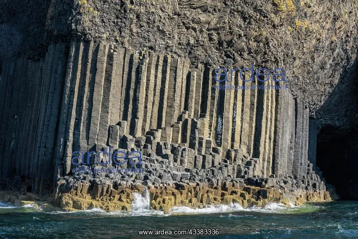 : Detail of the uninhabited rocky island of Staffa : Detail of the uninhabited rocky island of Staffa