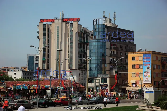 : University at Skanderbeg Square, Tirana, Albania : University at Skanderbeg Square, Tirana, Albania