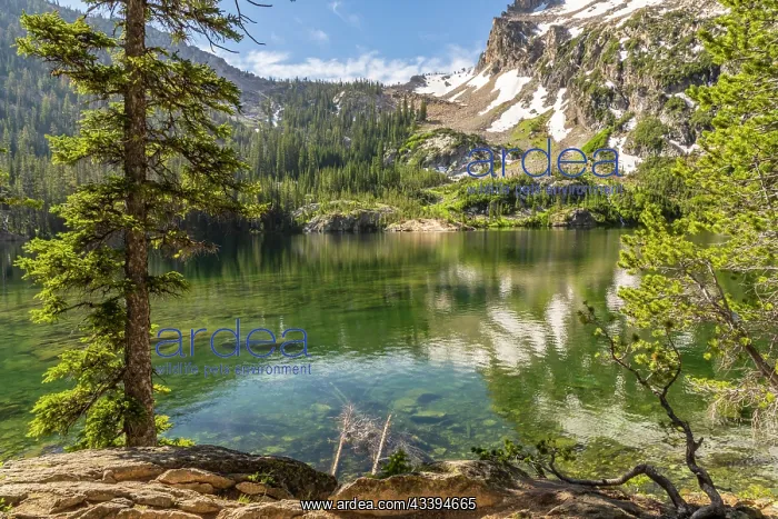 : USA, Idaho, Sawtooth Wilderness. Mountain reflects : USA, Idaho, Sawtooth Wilderness. Mountain reflects