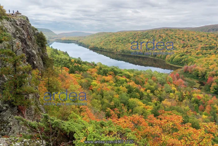 : USA, Michigan, Ottawa National Forest. Landscape with lake : USA, Michigan, Ottawa National Forest. Landscape with lake