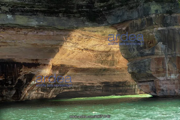 : USA, Michigan, Pictured Rocks National Lakeshore. Mineral : USA, Michigan, Pictured Rocks National Lakeshore. Mineral