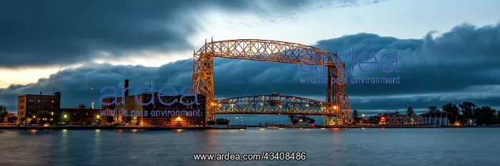 : USA, Minnesota, Duluth, Park Point, Boardwalk over Dunes : USA, Minnesota, Duluth, Park Point, Boardwalk over Dunes