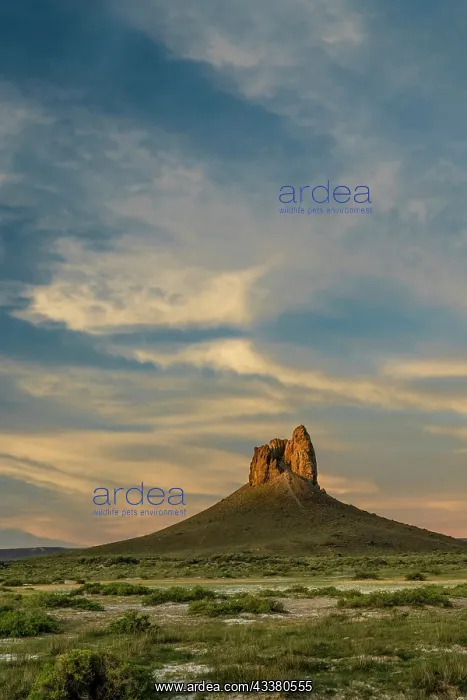 : USA, Wyoming. The Boars Tusk, Red Desert : USA, Wyoming. The Boars Tusk, Red Desert