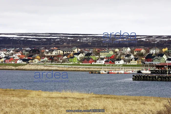 : Vadso Village by Varanger fjord : Vadso Village by Varanger fjord