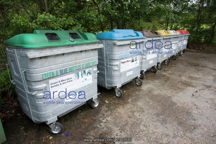  : Variety of recycling bins Balmoral car park