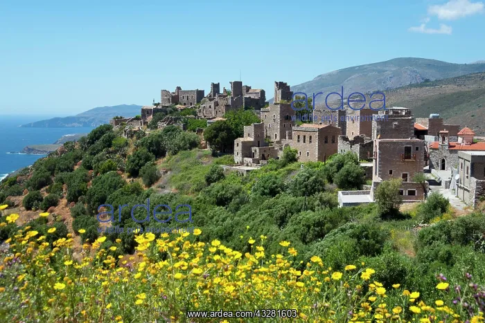 : Vathia, Mani, Lakonia, Peloponnese, Greece, Europe : Vathia, Mani, Lakonia, Peloponnese, Greece, Europe