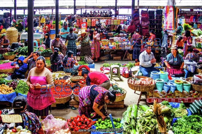 : Vegetable stalls, Solol highland market centre : Vegetable stalls, Solol highland market centre